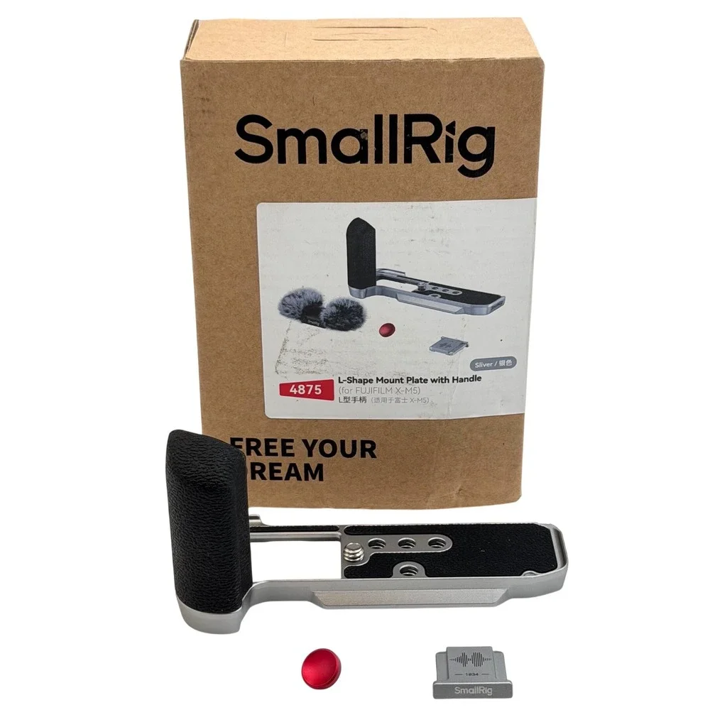 SmallRig 4875 L-Shape Mount Plate with Handle for FUJIFILM X-M5 Silver Black